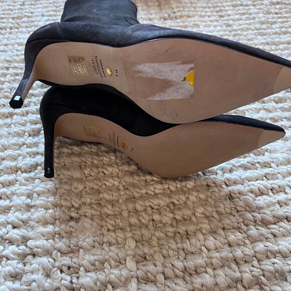 Stuart Weitzman 85 stretch bootie Brown Suede Sz 7.5B - Picture 5 of 7